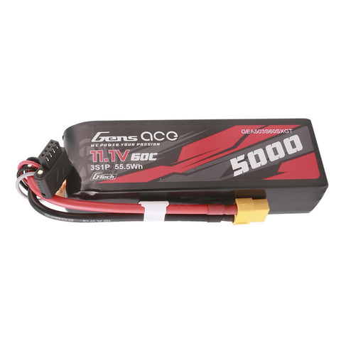Gens Ace 503S60SXGT XT60 3S 11.1V G-Tech Smart LiPo Battery, 60C 5000mAh