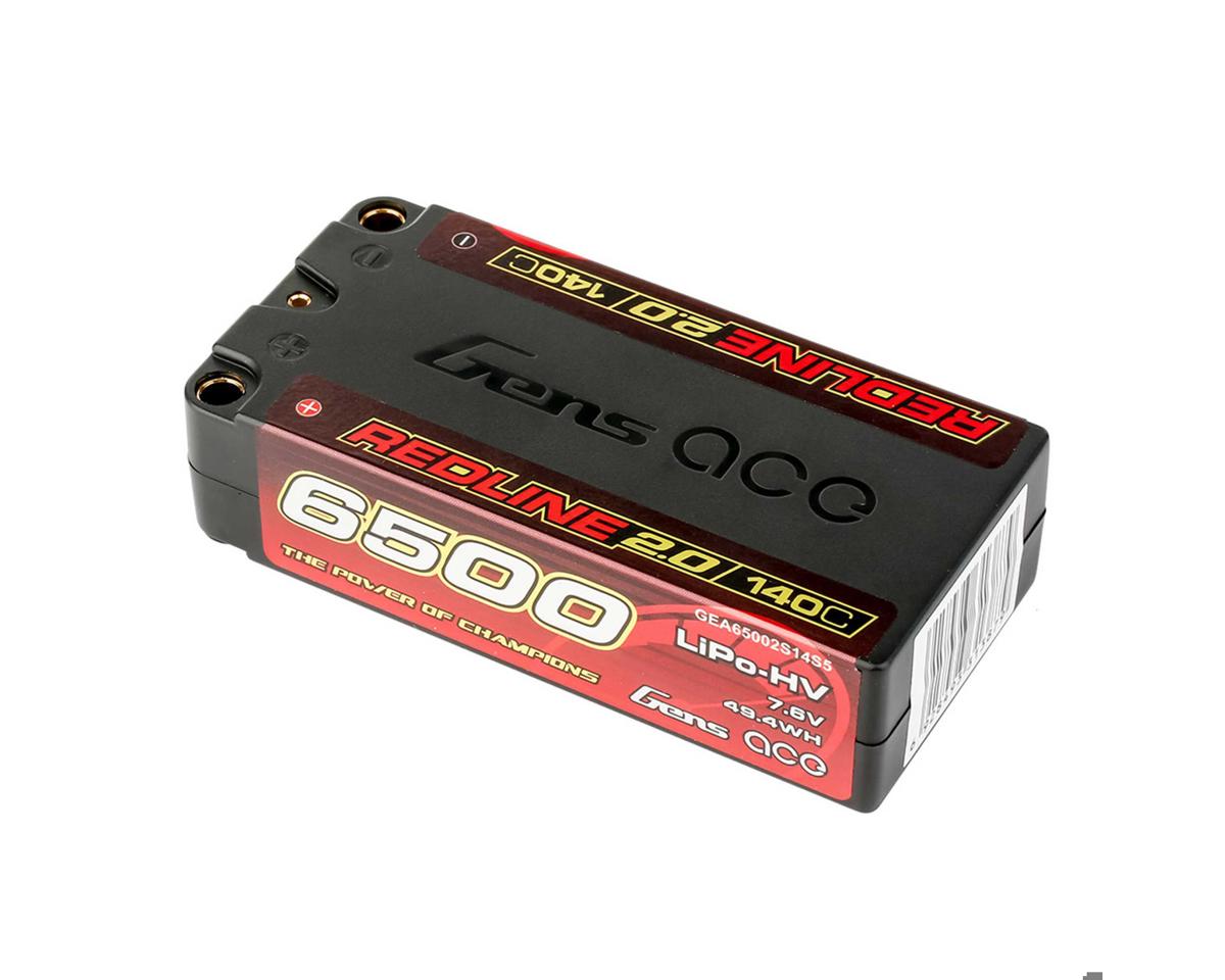 Gens Ace Redline 2.0 2S Shorty LiHV Battery, 6500mAh 140C, 65002S14S5