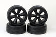 GRC124GTB GRC124GTB USGT (Non-Belted) Pre-Glued Tires on Black Edge Wheels (4)