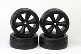 GRC124GTB GRC124GTB USGT (Non-Belted) Pre-Glued Tires on Black Edge Wheels (4)