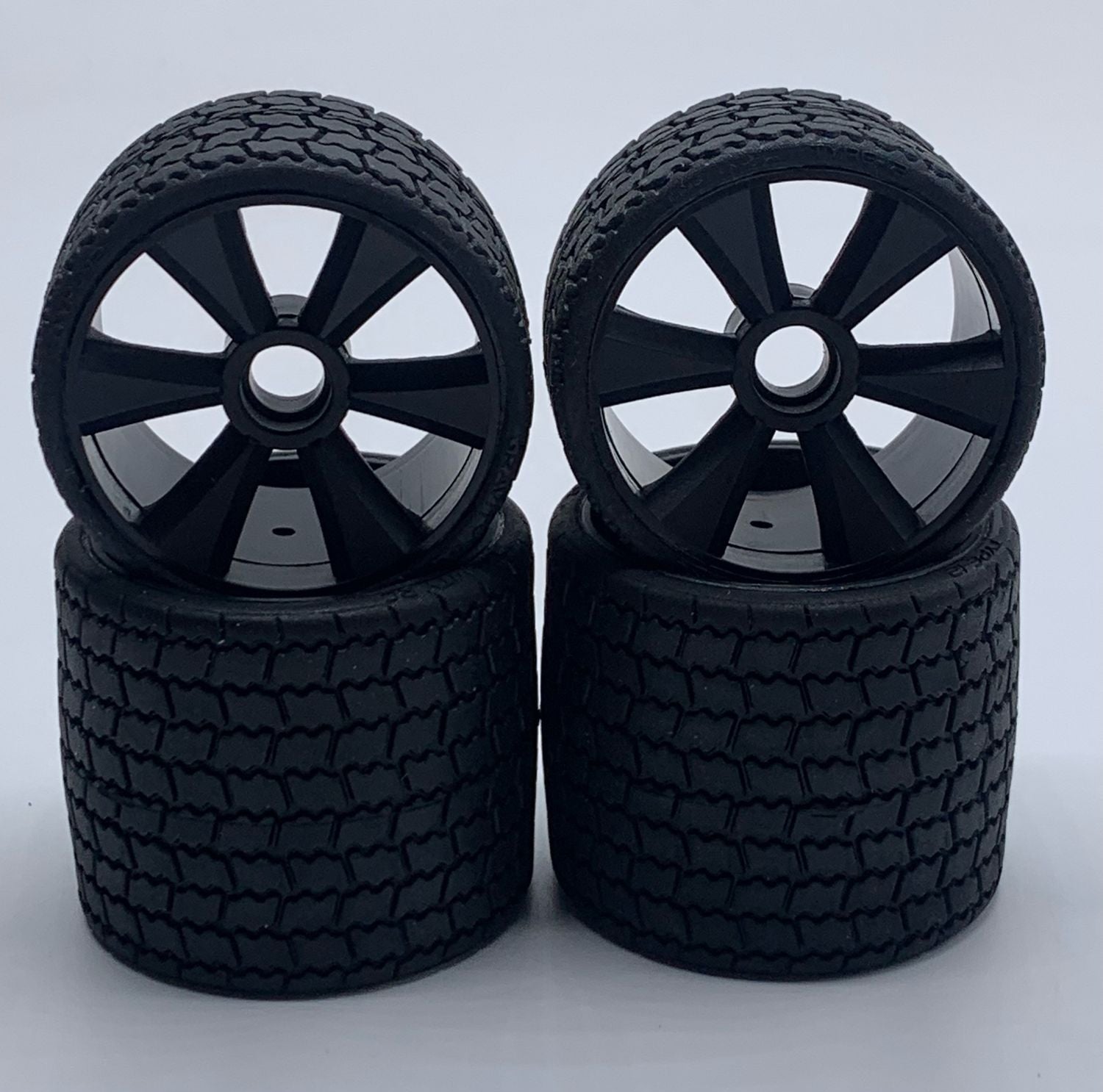 GRC142B GRC142B GR12 Type 12 Rubber 1/12 Tires, Black Wheel (4)
