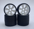 GRC142W GRC142W GR12 Type 12 Rubber 1/12 Tires, White Wheel (4)