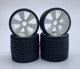 GRC142W GRC142W GR12 Type 12 Rubber 1/12 Tires, White Wheel (4)