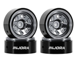 INJW7001TI-18 W7001TI-18 D18 Aluminum 6-Spoke Beadlock Wheels, 0.7in, Titanium (4)