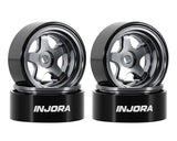 INJW7002TI-18 W7002TI-18 D18 Aluminum 5-Spoke Beadlock Wheels, 0.7in, Titanium (4)