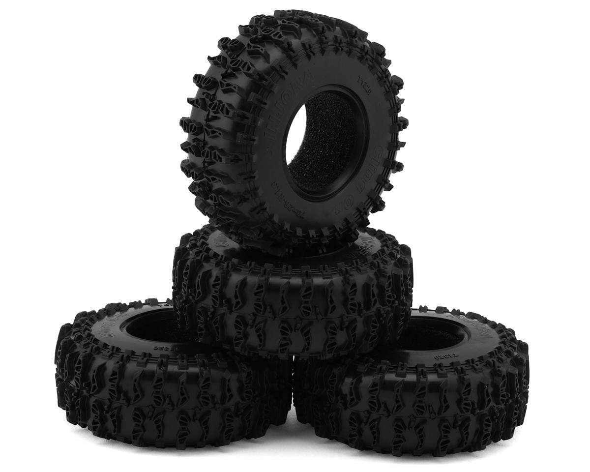 INJYQT-1320-1370GN YQT-1320-1370GN Cling On Tires w/ Silicone Inserts, 1.3in 70x26mm (4)