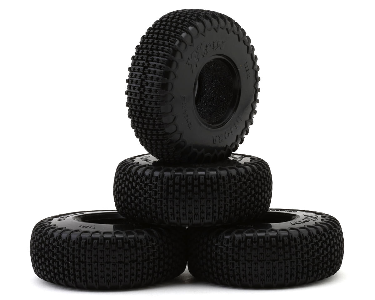 INJYQT-1321 YQT-1321 XHX Pin Micro Rock Crawler Tires, 1.3in 72x24mm (4)