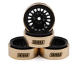 INJYQW-1109BK YQW-1109BK 1.0 Plus Brass Beadlock Wheels, -3.75mm Offset (4)