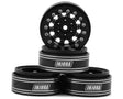 INJYQW-1305BK YQW-1305BK 1.3in Aluminum Beadlock Wheels, Black, 28g (4)