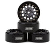 INJYQW-1311BG YQW-1311BG 1.3in D-Slot Aluminum Beadlock Wheels, Grey/Black (4)