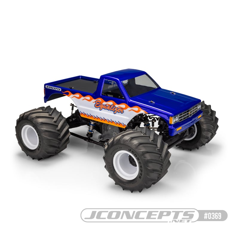 JCO0369 0369 1990 Chevy S10 13" WB Monster Truck Body, Clear