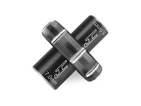 JConcepts 2556-2 5.5mm & 7mm Combo Thumb Wrench, Black