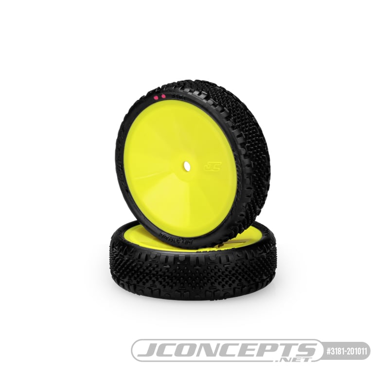 JCO3181-201011 3181-201011 Pin Swag 2WD Buggy Front Pre-Mount Tires, Yellow (2)