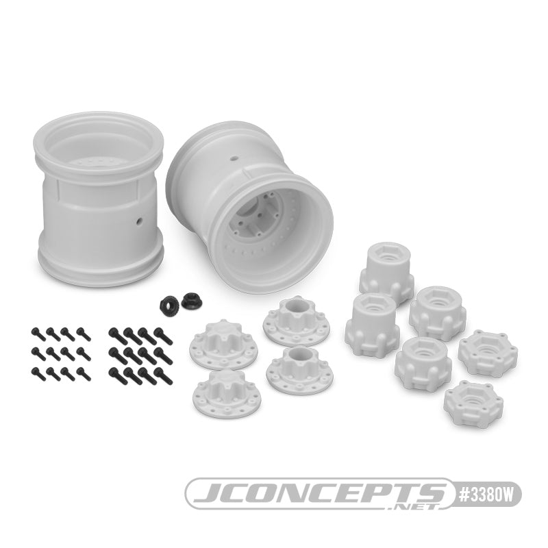 JCO3380S 3380S Midwest 2.2in Monster Truck Wheel, Silver (2)