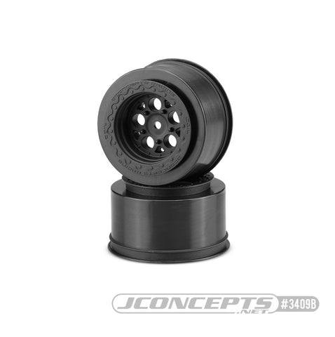 JConcepts 3409B Coil Mambos Street Eliminator Rear Drag Race Wheel, Black (2)
