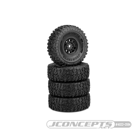 JConcepts 4022-3294 Landmines 1.0in Pre-Glued Tires, Hazard Wheels (4)