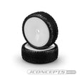 JCO4062-101011 4062-101011 Wide Pin Swag Pre-Glued WD Buggy Front Tire, White (2)