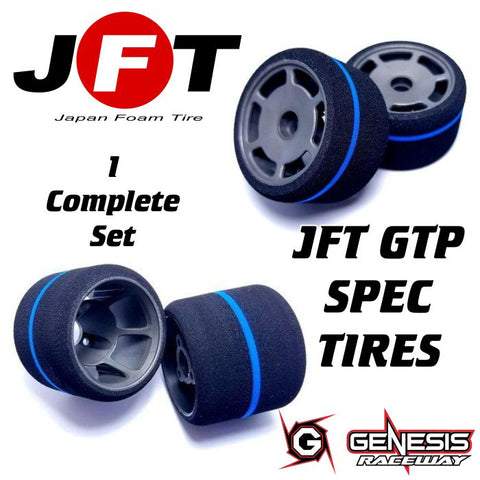 JFT TYRE JFT0001 1/12 Tire Set, Blue Stripe
