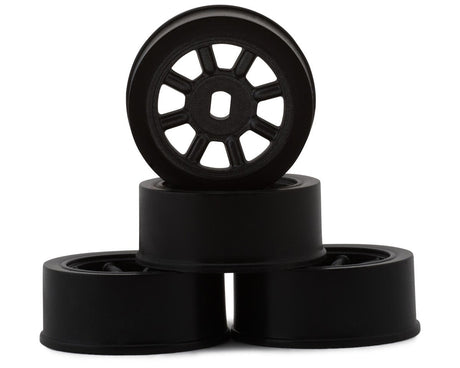 KYOMDH020GM MDH020GM Mini-Z AWD Watanabe 8 Spoke Wheels, 0mm Offset, Black (4)
