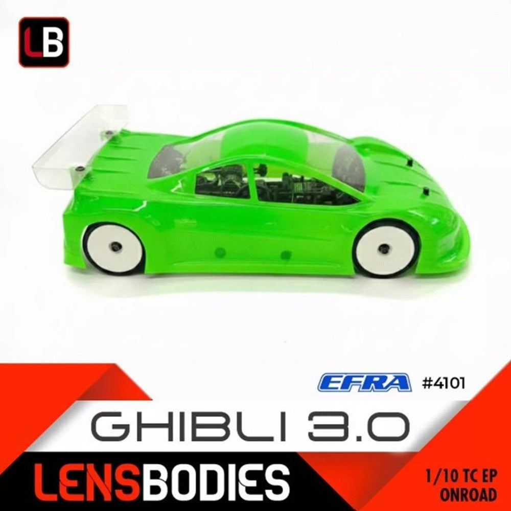 LEN30GHL-UL 30GHL-UL Ghibli 3.0 190mm Touring Car Body, Ultra Lightweight, Clear