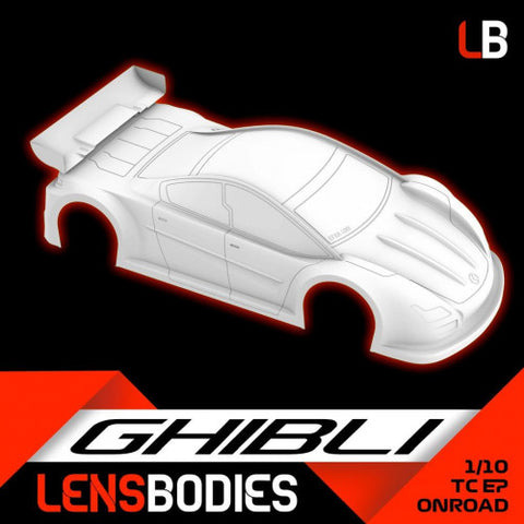 Lens Bodies LB10GHL-L GHIBLI 1/10 Touring Car Body, Light Weight
