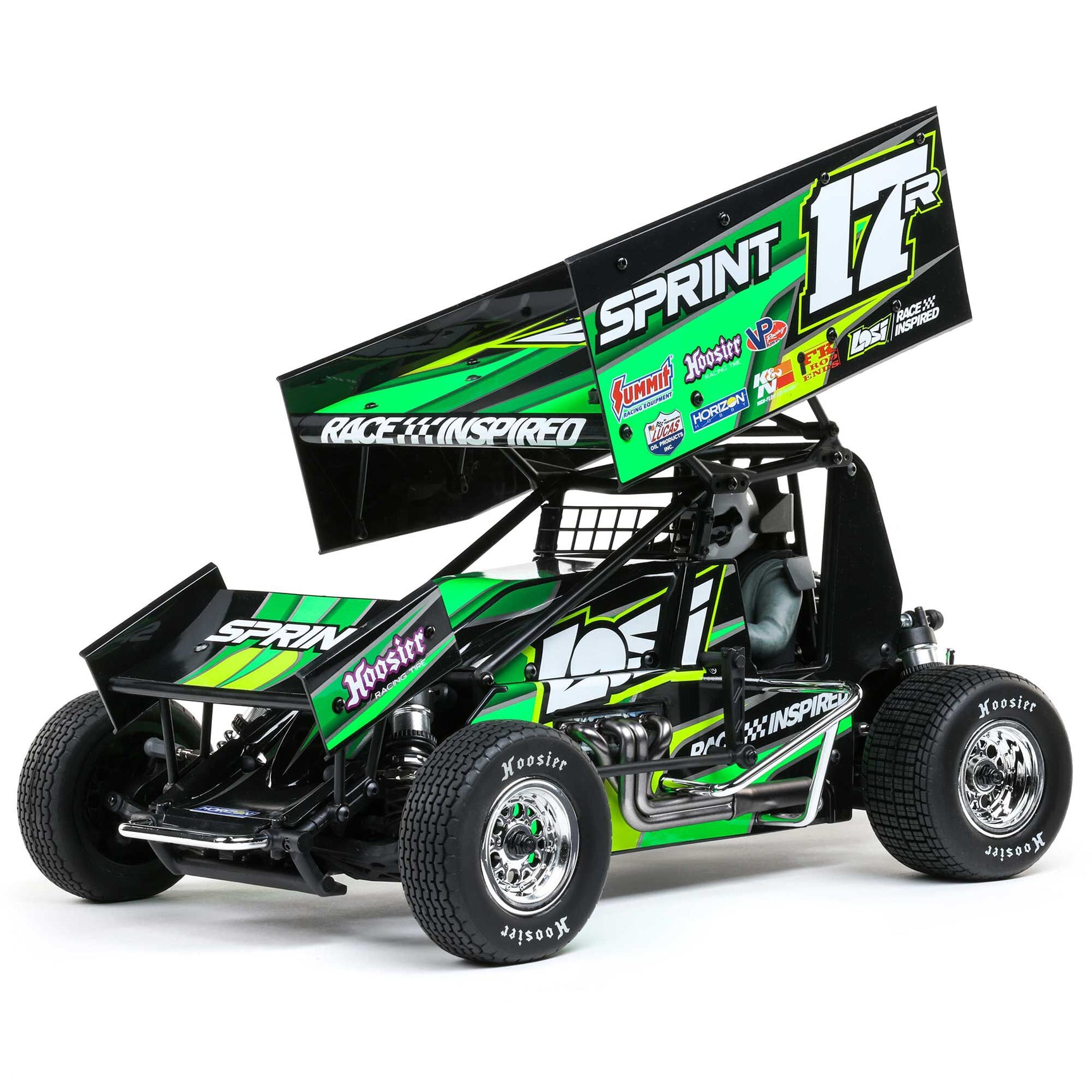 LOS-1387T2 LOS-1387T2 22S 1/10 Sprint Car RTR, Green