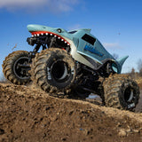 Mini LMT Megalodon 2S 1/18 4X4 Monster Truck RTR Combo, Blue