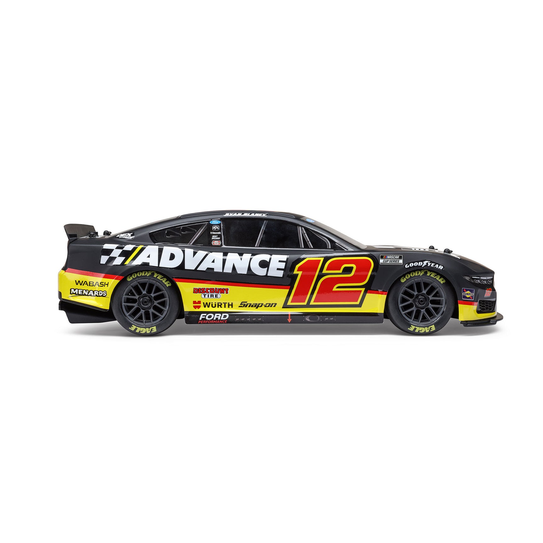 2025 NASCAR Ford Mustang 1/12 Stock Car RTR, Ryan Blaney #12