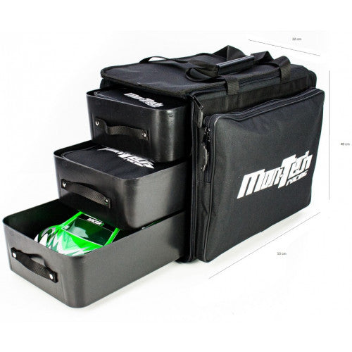 MTB020-025 020-025 Mon-Tech Racing BlacKollection Pit Bag w/ 3 Drawers
