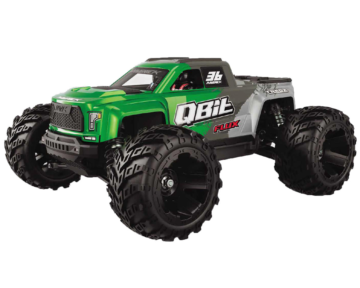 MVK151006 151006 QBit MT Flux 1/16 4WD Brushless Monster Truck RTR Combo, Green