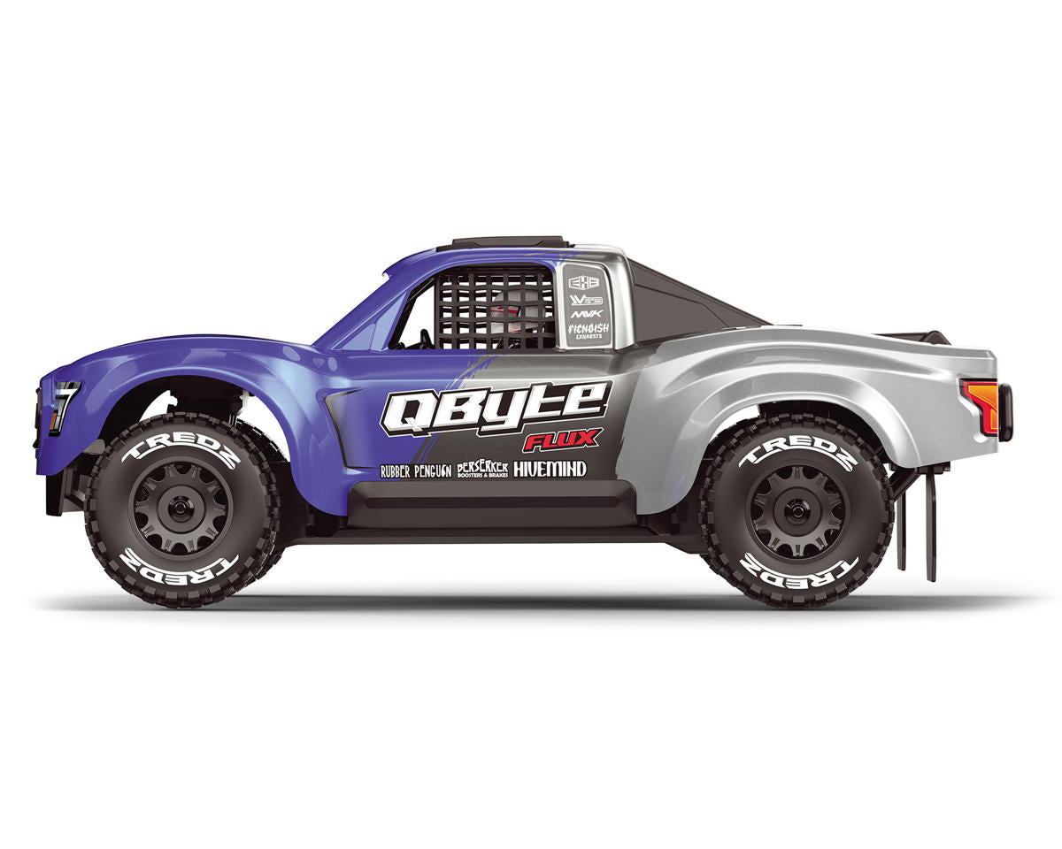 QByte SC Flux 1/12 4WD Short Course Truck RTR Combo, Blue