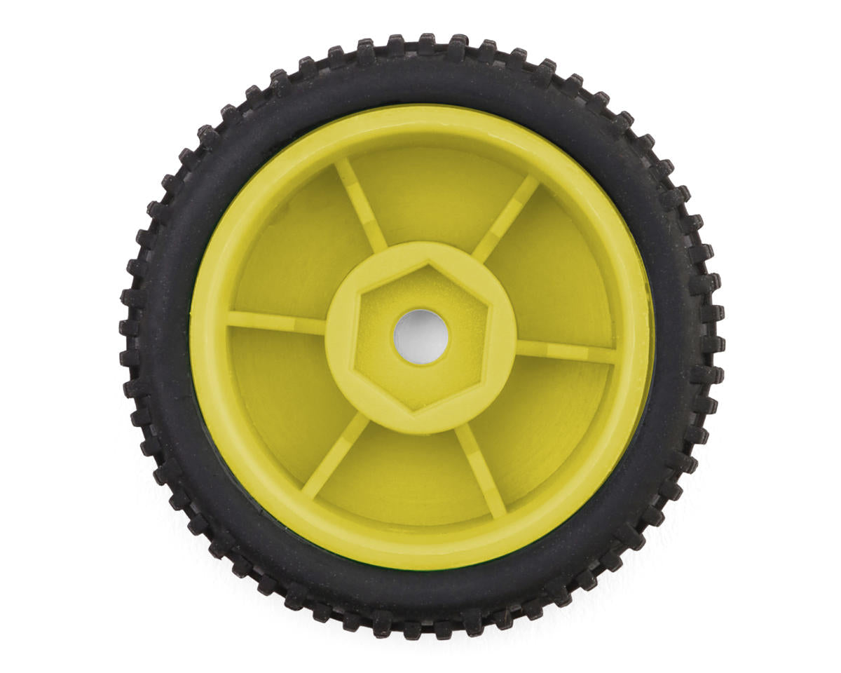 Microbe Sideline Front & Rear Pre-Mounted Buggy Tires Set, Yellow