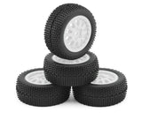 MVK151530 151530 Microbe SC Sidepin Pre-Mounted Short Course Tires Set, White (4)