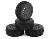 MVK151533 151533 Microbe SC Sidepin Pre-Mounted Short Course Tires Set, Gray (4)
