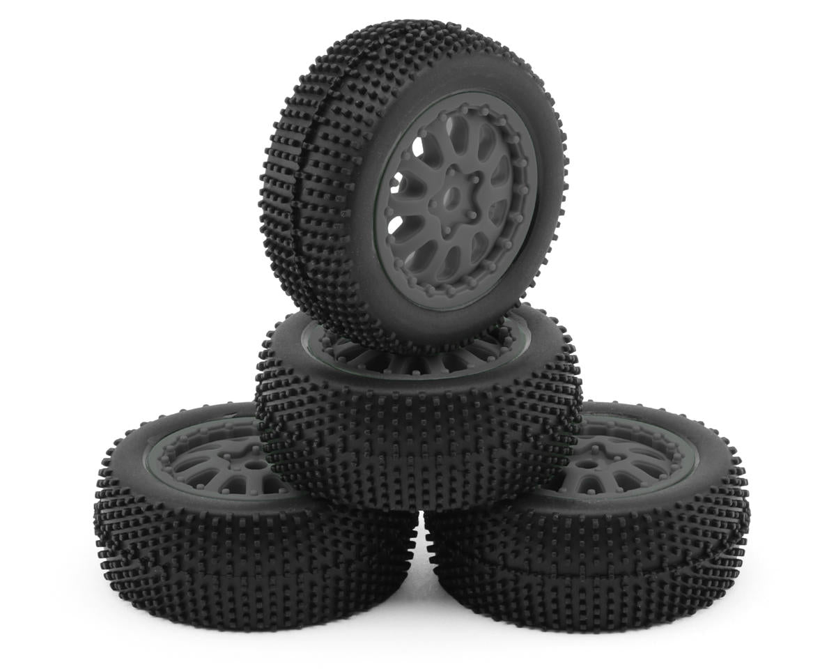 MVK151533 151533 Microbe SC Sidepin Pre-Mounted Short Course Tires Set, Gray (4)