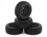 MVK151534 151534 Microbe SC Sidepin Pre-Mounted Short Course Tires Set, Black (4)