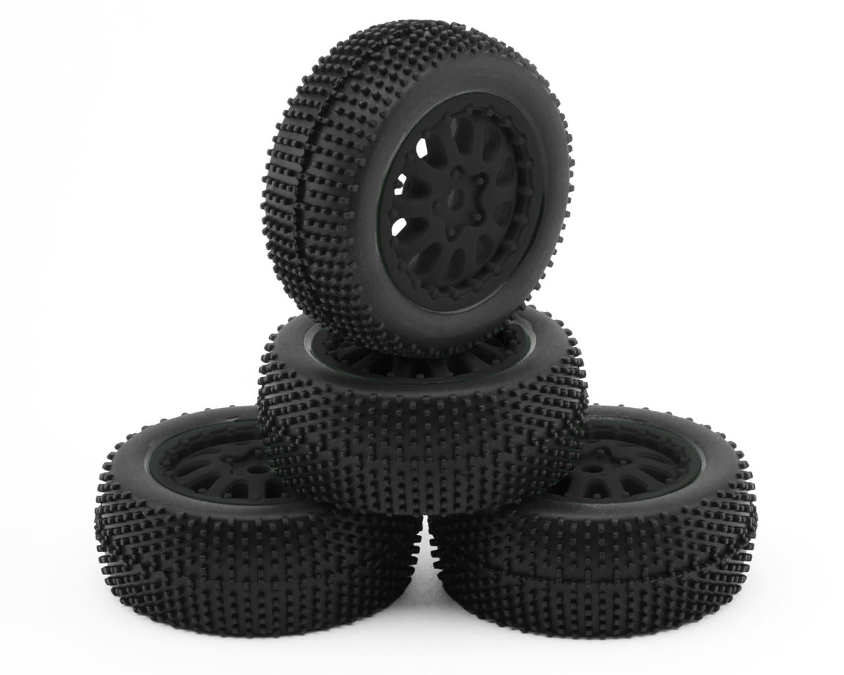 MVK151534 151534 Microbe SC Sidepin Pre-Mounted Short Course Tires Set, Black (4)