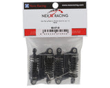 Losi NASCAR Aluminum Oil-Filled Threaded Reservoir Shocks, Black (4)
