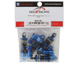 Losi NASCAR Aluminum Oil-Filled Threaded Reservoir Shocks, Blue (4)