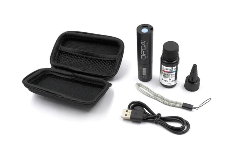 ORCA GU22LB15GSE Lexan Body Repair Glue & UV Emitter Set w/ Case
