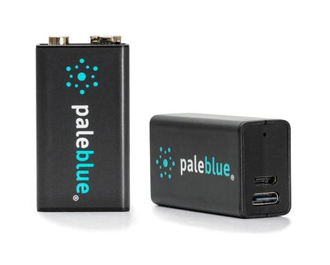 Pale Blue PB9VC Lithium Ion Rechargeable 9V Batteries