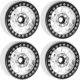 PHB5050SILVER PHB5050SILVER B1Aluminum 1.9 Beadlock Wheels, 9mm Hubs, Silver (4)