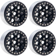 PHB5052BLACK PHB5052BLACK B3 Aluminum 1.9 Beadlock Wheels, 9mm Hubs, Black (4)