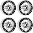 PHB5053SILVER PHB5053SILVER B4Aluminum 1.9 Beadlock Wheels, 9mm Hubs, Silver (4)