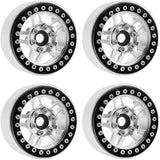 PHB5053SILVER PHB5053SILVER B4Aluminum 1.9 Beadlock Wheels, 9mm Hubs, Silver (4)