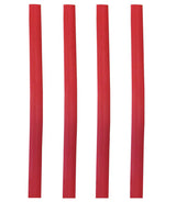 PRGHS-9R HS-9R Heat Shrink, 9mm Diameter, (4) 9in Long Pieces, Red