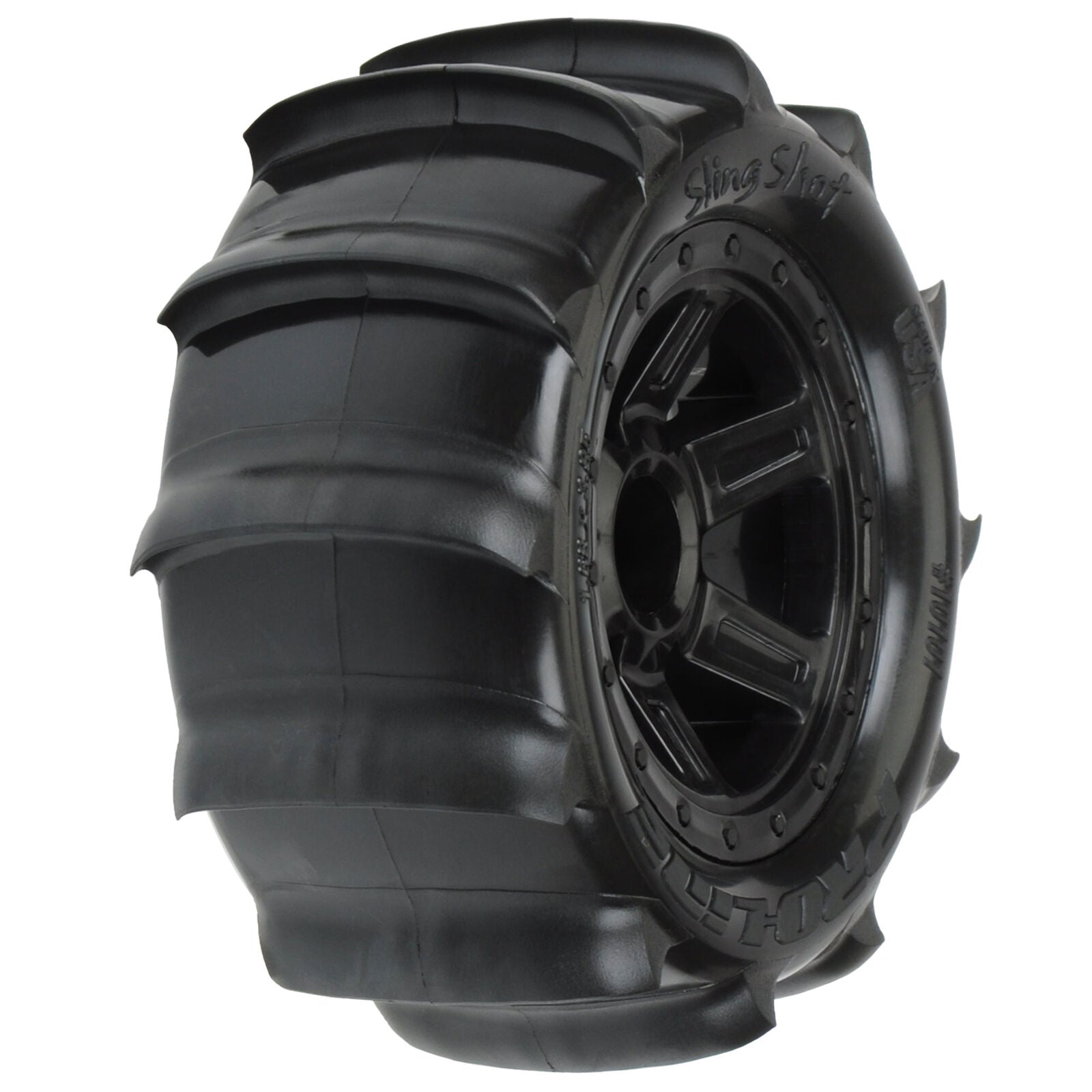 PRO10101-10 10101-10 Sling Shot 1/16 F/R 2.2" Mounted Tires, Black (2)