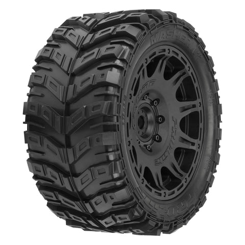 Pro-Line 10176-11 Masher X HP BELTED 1/6 F/R 5.7” MTD Tires, Black (2)