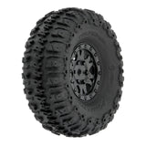 PRO10209-10 10209-10 SCX24 Trencher 1/24 F/R 1.0" Mounted Tires, Black (4)
