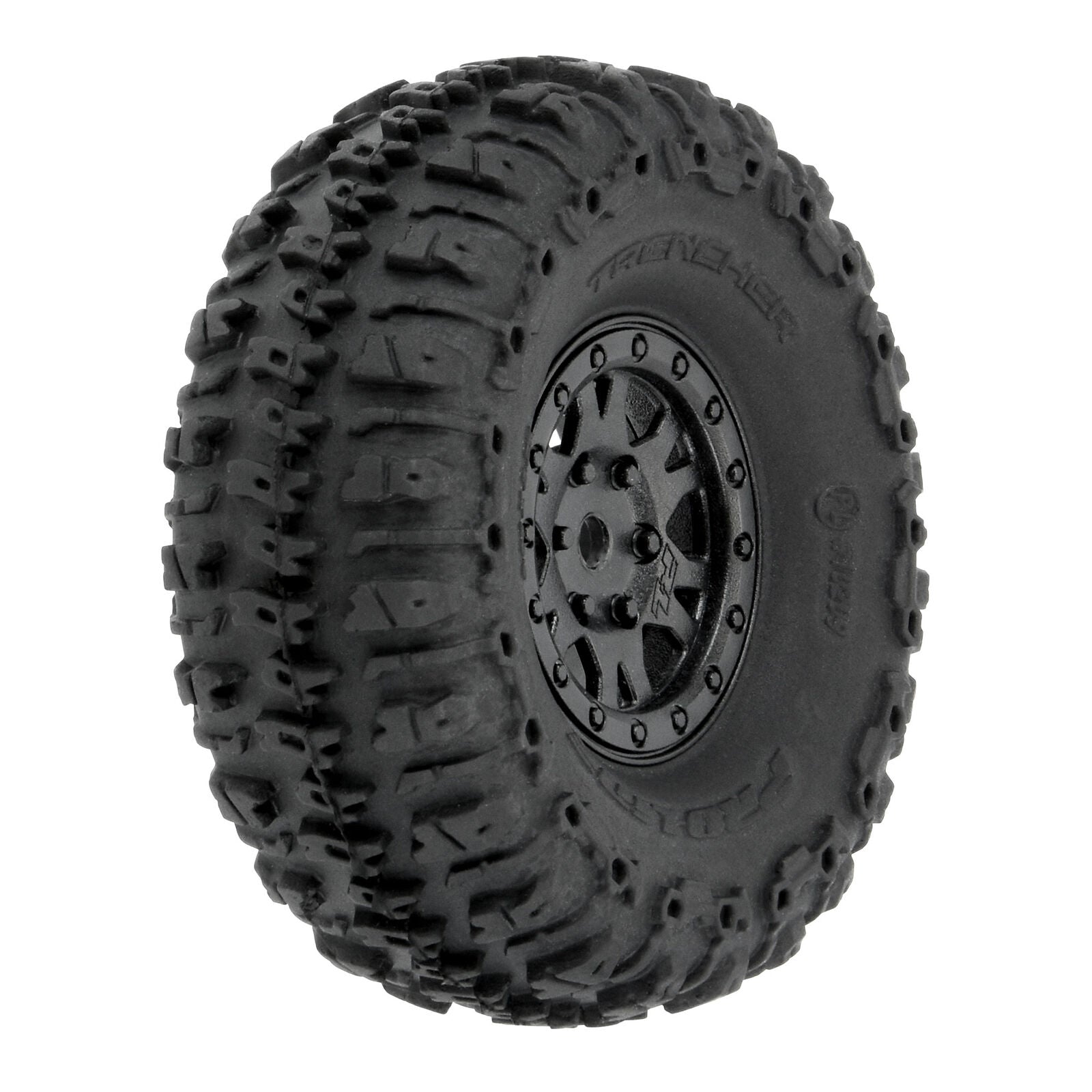 PRO10209-10 10209-10 SCX24 Trencher 1/24 F/R 1.0" Mounted Tires, Black (4)